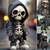 Halloween Skeleton Doll Resin Ornament Home Decor