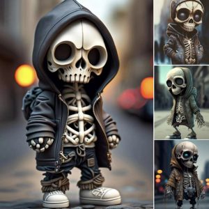 Halloween Skeleton Doll Resin Ornament Home Decor