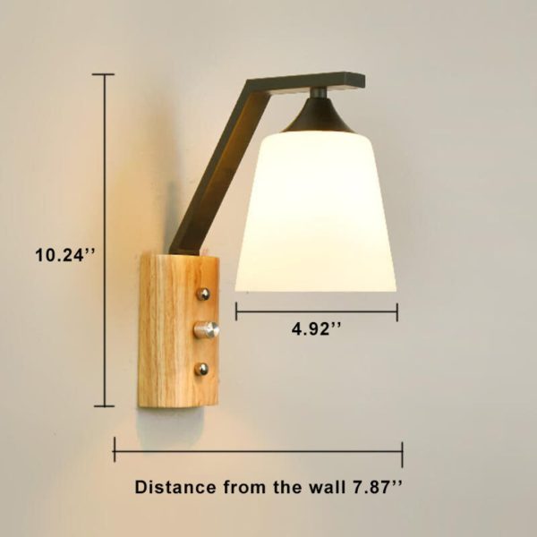 Wood Glow - Simple Wall Lamp With Wooden Arm