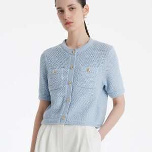 Knitted Cardigan - Open Work