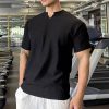 Men'S VNeck Short Sleeve Muscle Athletic Workout TShirts