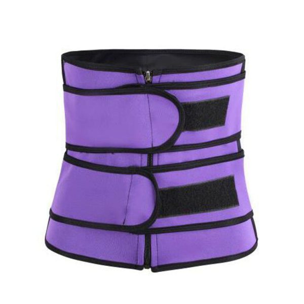 Rubber Neoprene Body Sculpting Zipper Double Waist Belt Body Sports Fitness