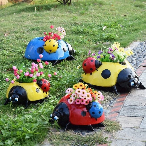 Cute Ladybug Flower Pot