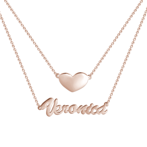 Layered Nameplate Necklace For Her