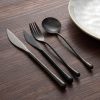 Retro Black Flatware 4Pc Set