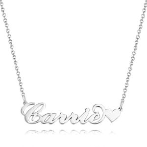 Carrie Style Custom Name Necklace With Little Heart Unique Gift