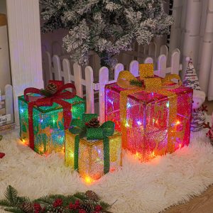 Festive Illuminated Trio Gift Box