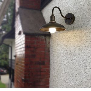 Eisenglow - Retro Outdoor Wall Light With 1 Light Dome Made Of Iron