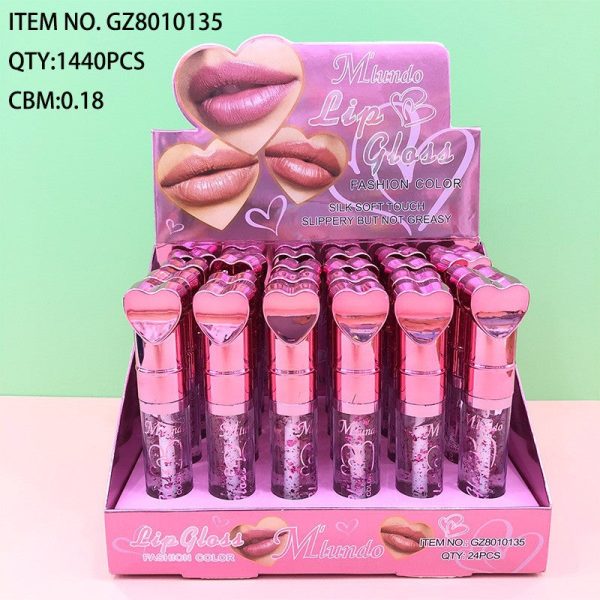 Love Heart-Shaped Color Changing No Stain On Cup Lip Lotion Moisturizing