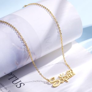 Custom Name Necklace Disney Princess Necklace With Crown