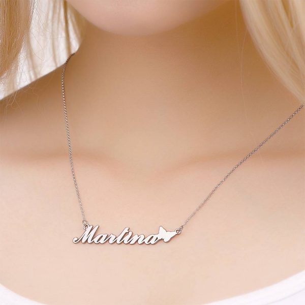 Personality Butterfly Name Necklace For Girlfriend