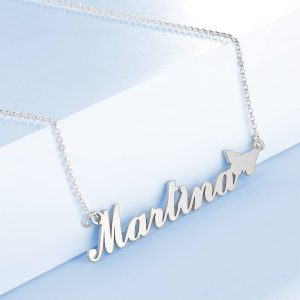 Personality Butterfly Name Necklace For Girlfriend