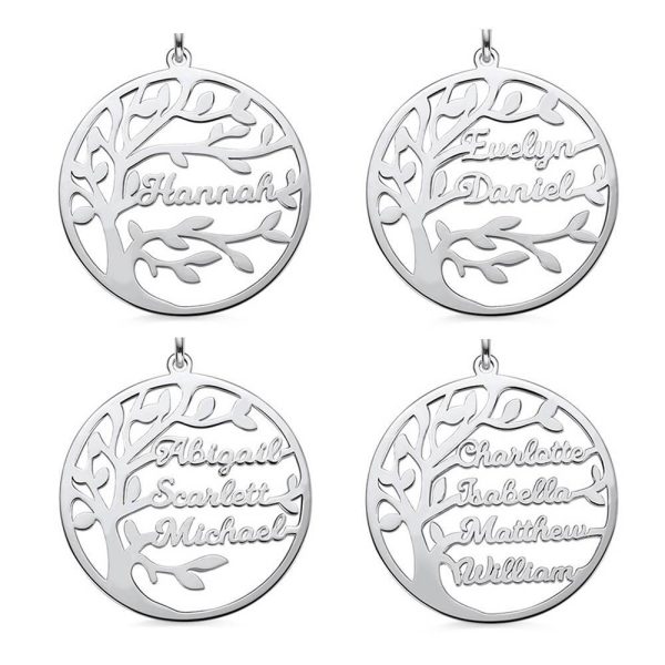 Family Tree Name Necklace , 14 Names