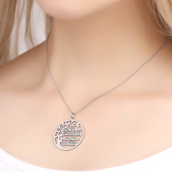 Family Tree Name Necklace , 14 Names