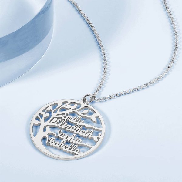 Family Tree Name Necklace , 14 Names