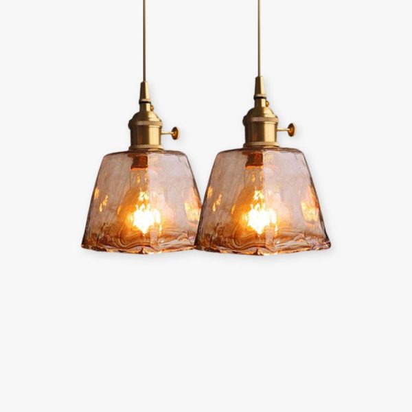 Levy Retro Led Pendant Lamps Gold Metal Glass Bedroom Living Room Dining Room