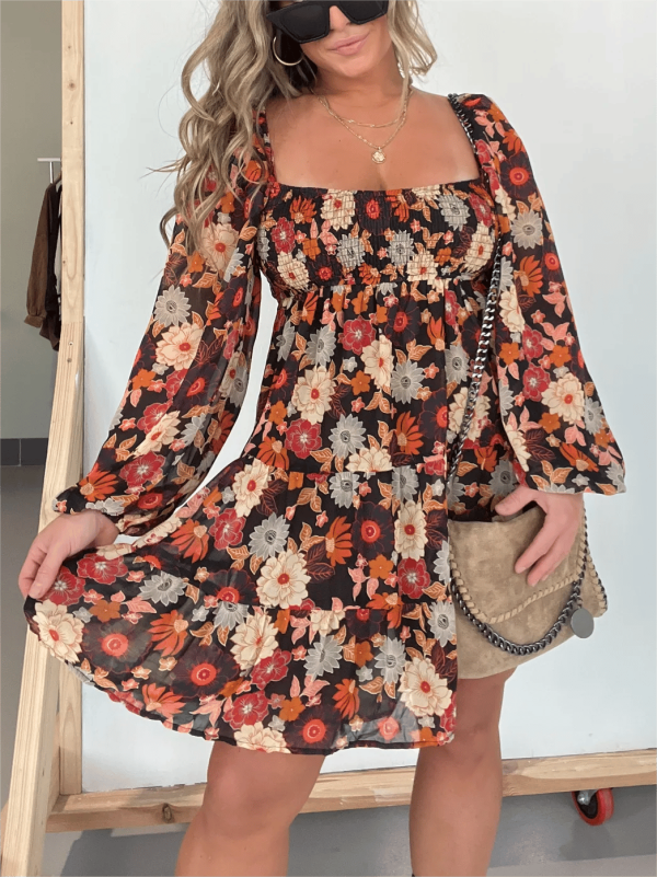 Foliage Tiered Dress