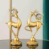 Golden Deer Animal Figurine