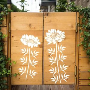 Diy Decoration Garden Fence Large Flower Stencils