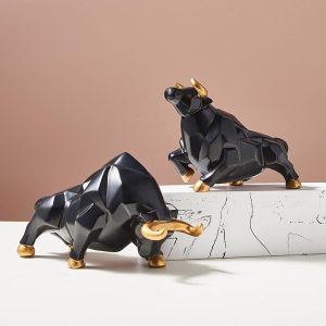 Geometric Bull Statue