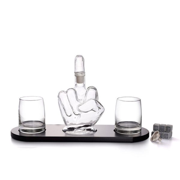 Funny Creative Glass Bottle And Glasses