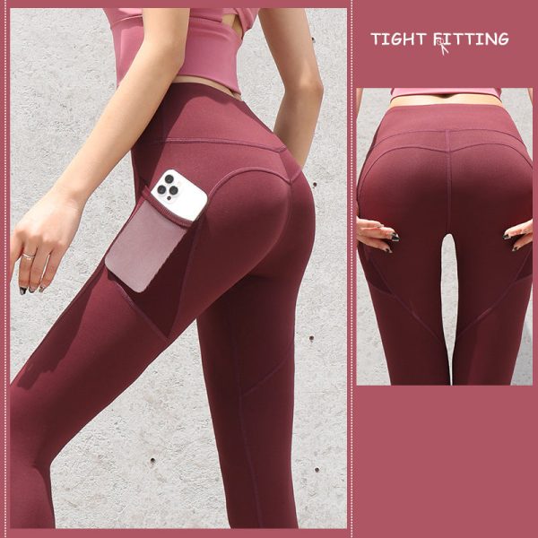 Gym Sport Seamless Yoga Leggings With Pockets