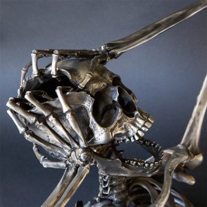 Break The Rules Madness Skeleton Bust Sculpture