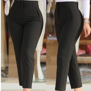 Pleat High Waist Pants 