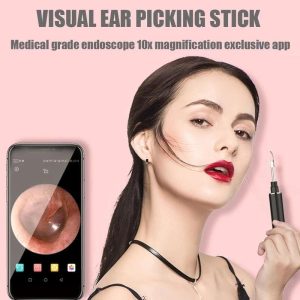 Clean Earwax Wi Fi Visible Wax Elimination Spoon,Usb 1080P Hd Load Otoscope