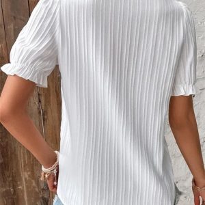 Modize - V-Neck Elegant Shirt