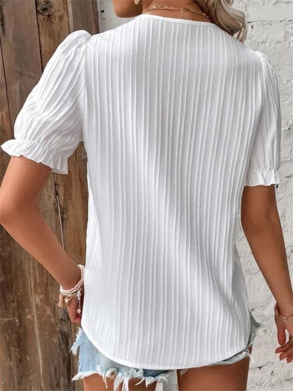 Modize - V-Neck Elegant Shirt