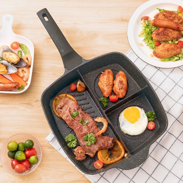 Medical Stone Non-Stick Three-In-One Multi-Function Omelette Pan