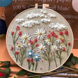 Embroidery Hoop Flower Kit For Beginner