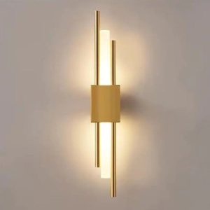 Luminart - Stylish Black/Gold Led Wall Lamp For Bedroom