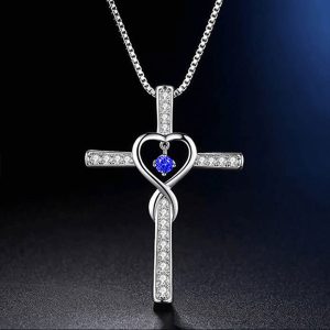 Infinity Birthstone Crystal Pendant Necklace