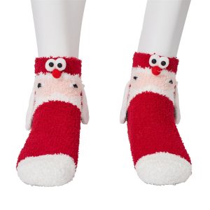 Mid Tube Christmas Magnetic Couple Socks