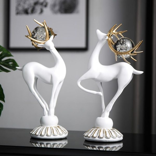 Golden Deer Animal Figurine