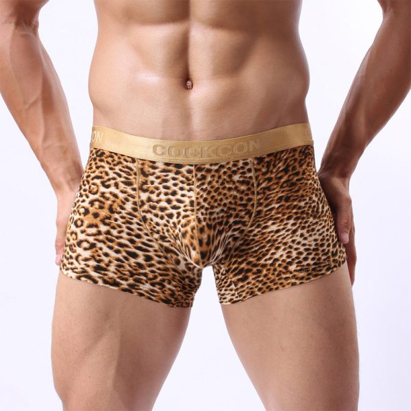 Men'S Panties With Gold-Rimmed Leopard Print