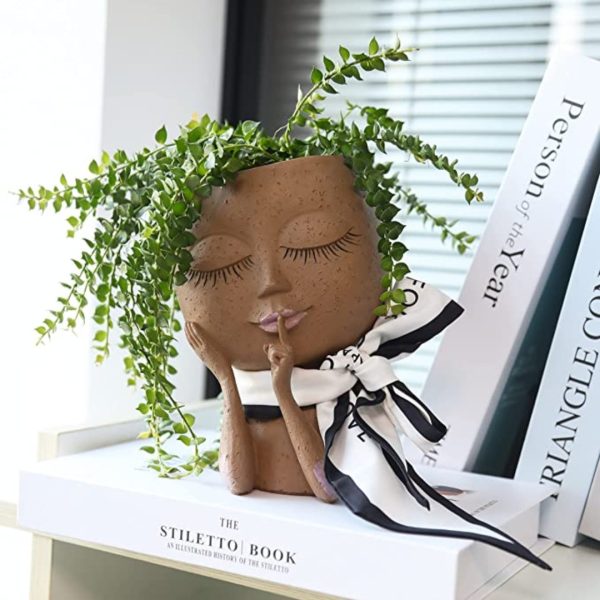 Gardengoddes - A Soothing And Calming Plant Pot With A Face Of A Goddess That Protects And Cherishes Your Plants