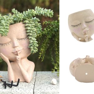 Gardengoddes - A Soothing And Calming Plant Pot With A Face Of A Goddess That Protects And Cherishes Your Plants