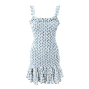 Flirty Ruffle Sleeveless ALine Mini Dress Perfect For A Stylish Summer Look