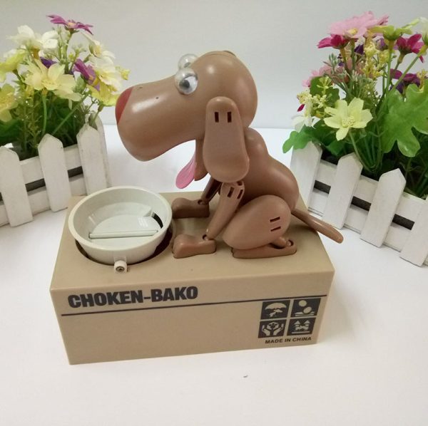 Funny Greedy Dog Piggy Bank Savings