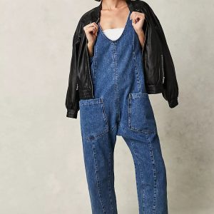 Denim Jumpsuit With Pockets