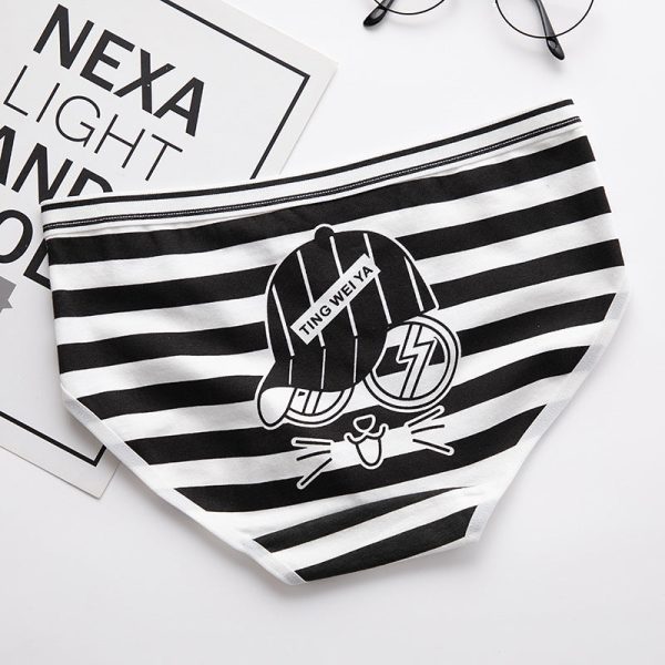 Simple Black And White Cute Cartoon Underwear