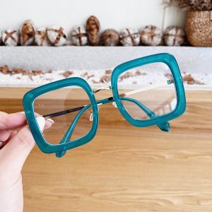 Net Red Square Frame Color Blue Glasses