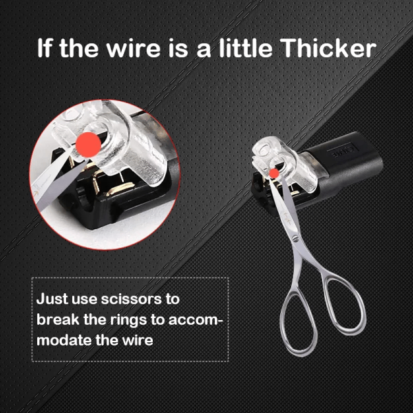 DoubleWire PlugIn Connector With Locking Buckle