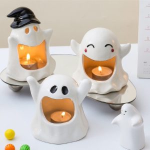 Halloween Ghost Ceramic Craft Ornaments