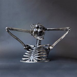 Break The Rules Madness Skeleton Bust Sculpture