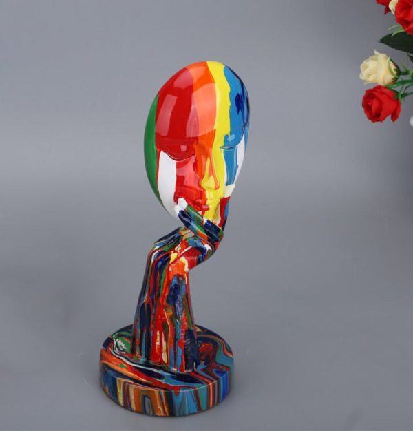 Vibrantvisage - Colorful Face Statue