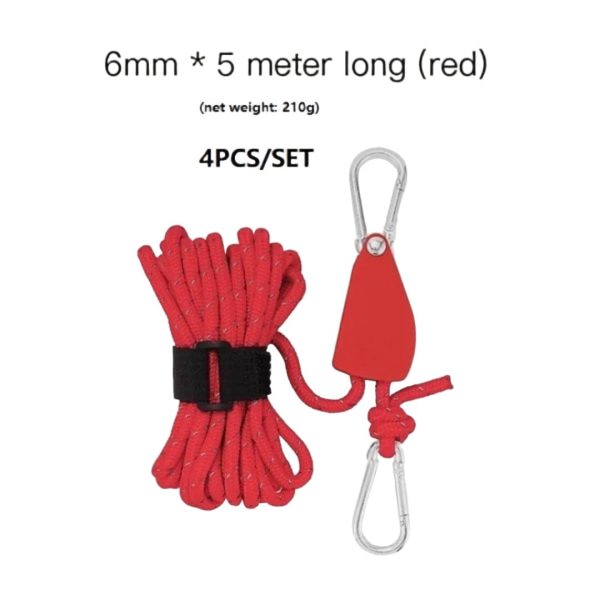 Pulley Camping Rope | High Strength Fast Release (4 Pcs/Set)